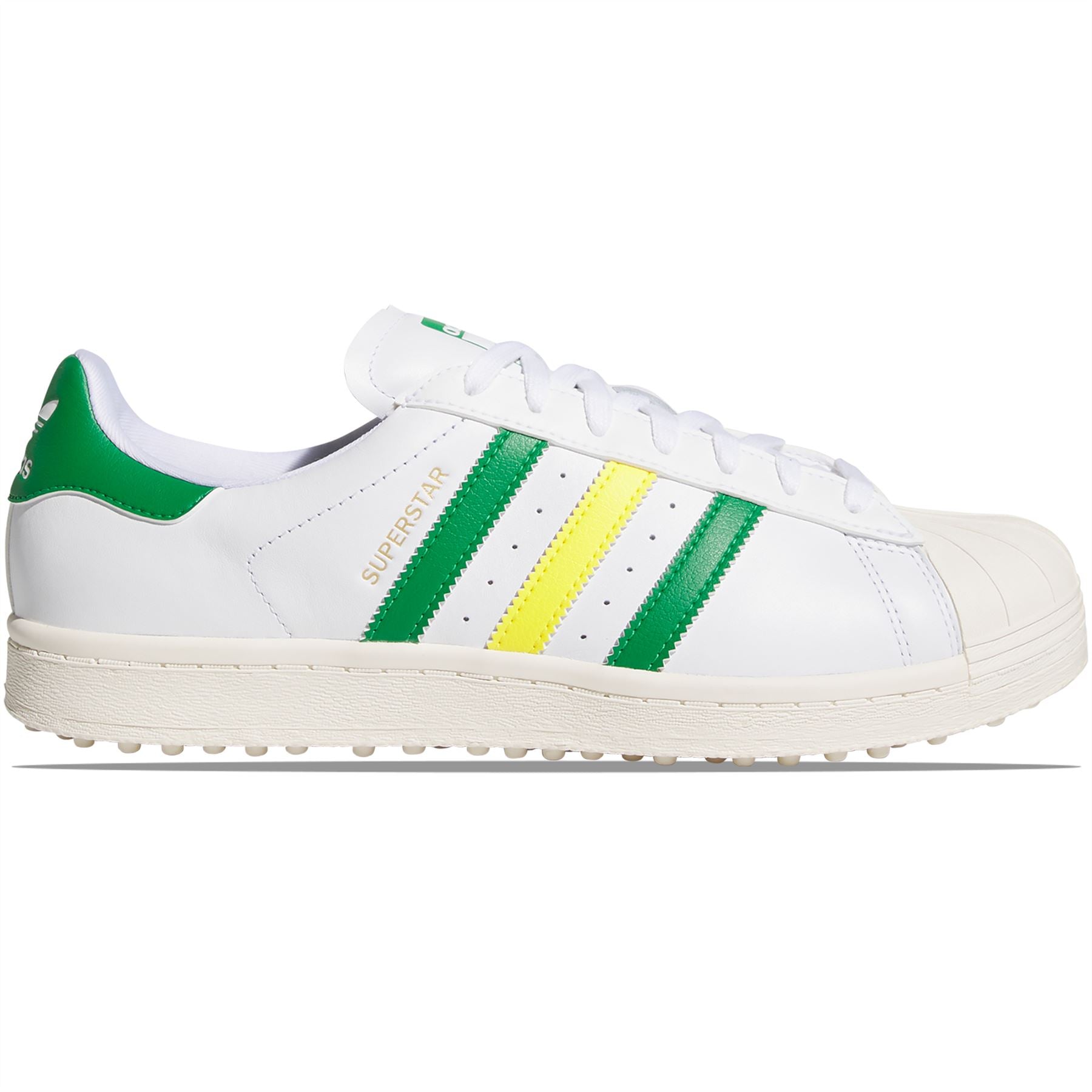 Superstar Spikeless Golf Shoes White/Green/Yellow
