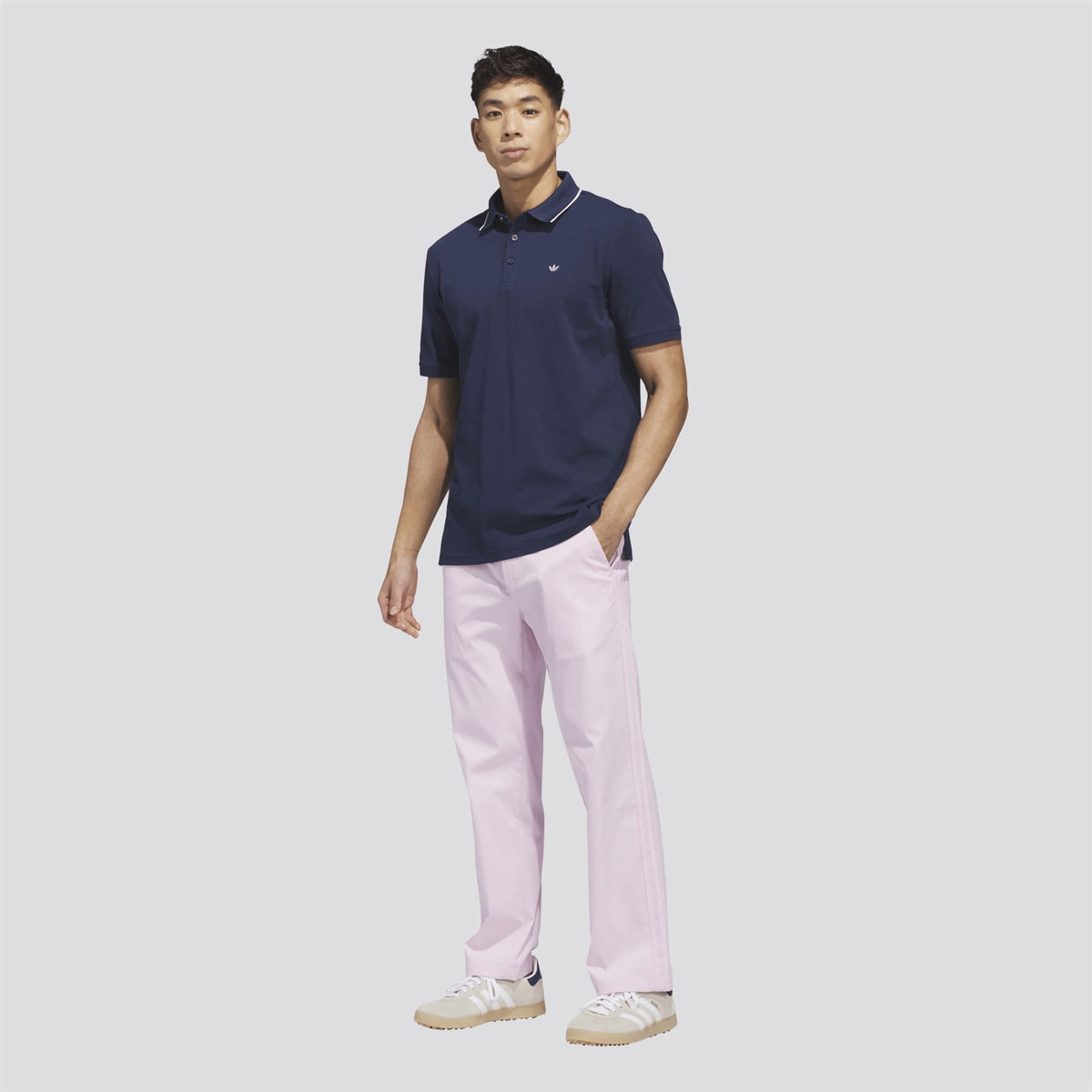 Originals Twistknit Trefoil Polo Night Indigo/Chalk White