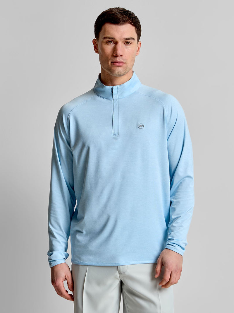 Stealth Performance Quarter Zip Mid Layer Blue Frost