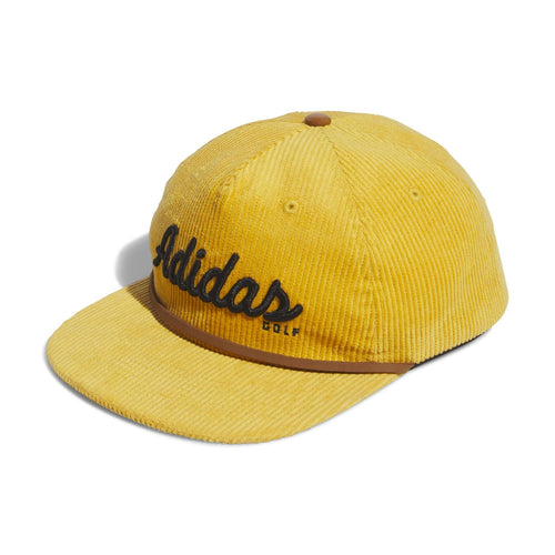 Cord Leather 5 Panel Cap Preloved Yellow - AW23
