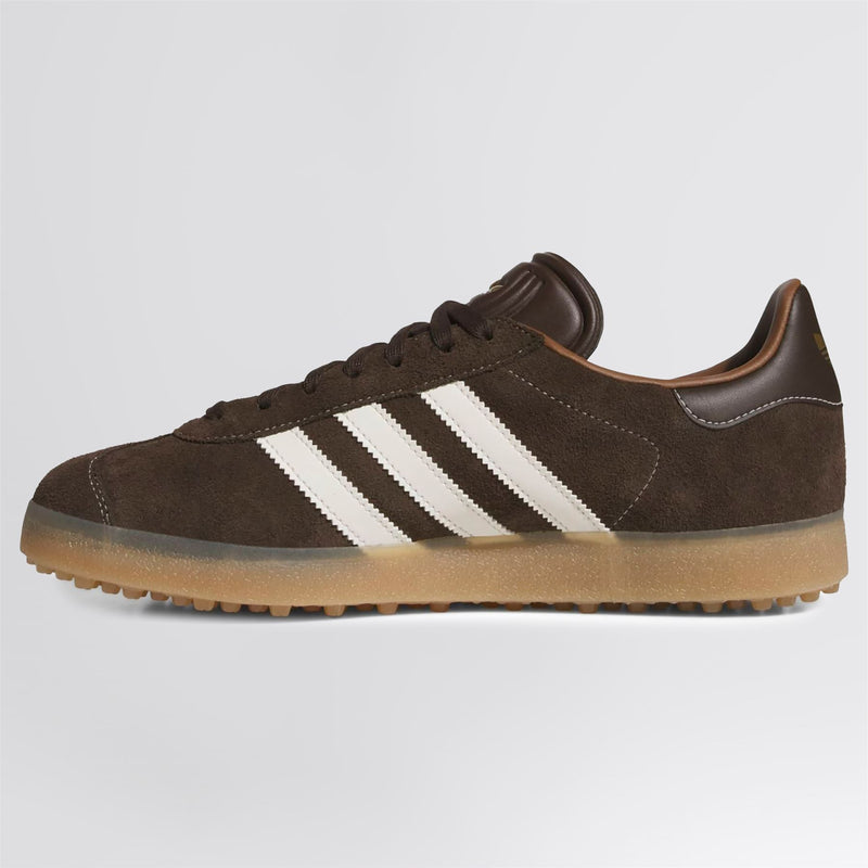 Gazelle Spikeless Golf Shoes Dark Brown/Chalk White/Gum