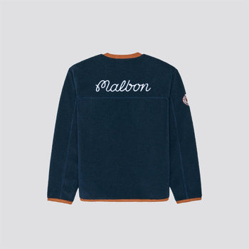 Malbon Hudson Sherpa Crewneck Sweater Navy | TRENDYGOLF USA