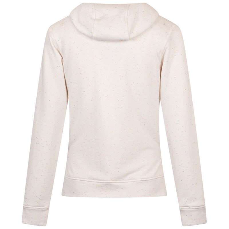 Womens Cotton Speckle Hoodie Off White