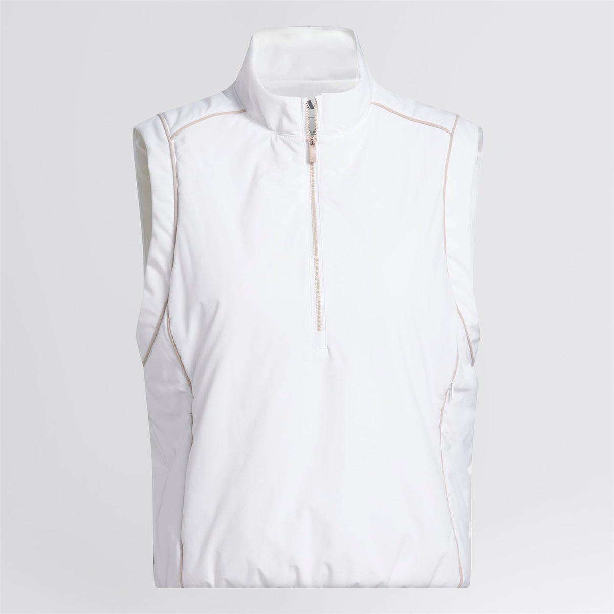 Womens Beyond The Course Twistweave Loose Fit Quarter Zip Vest White