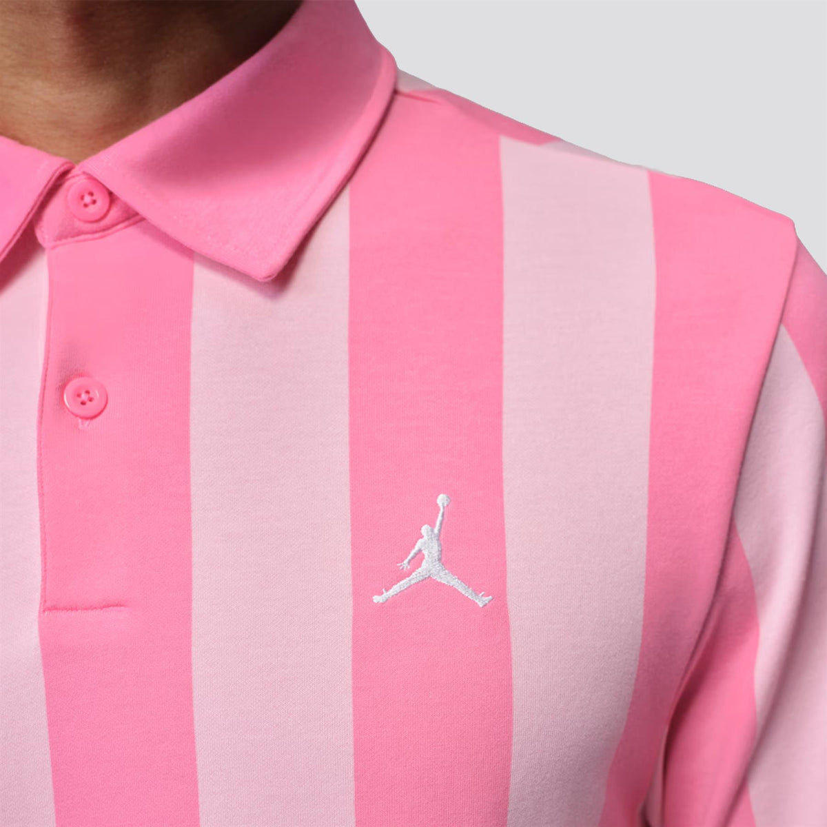 Jordan Dri-FIT Printed Golf Polo Pink Glow/White