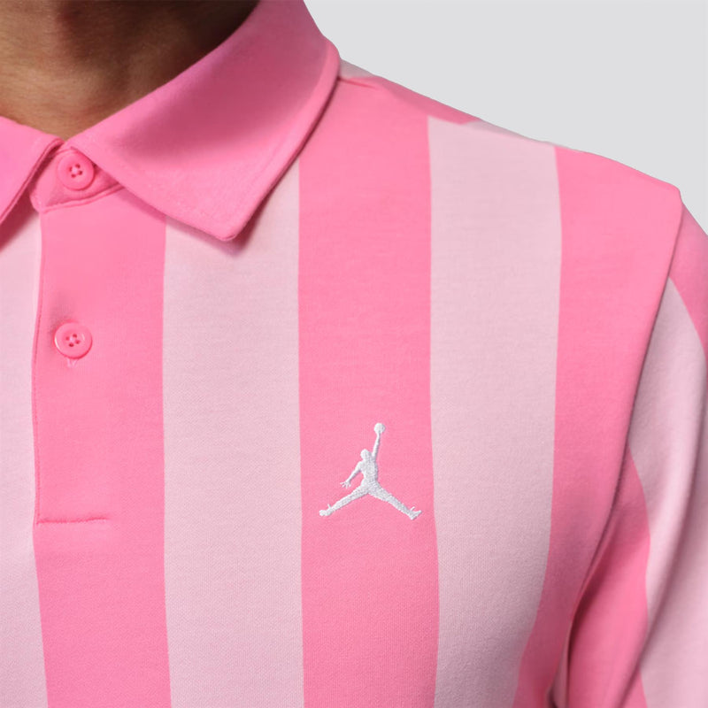 Jordan Dri-FIT Printed Golf Polo Pink Glow/White