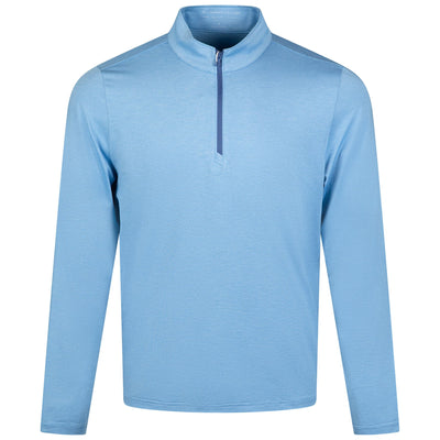 The Bell Quarter Zip Pullover Mid Layer Heathered Skye