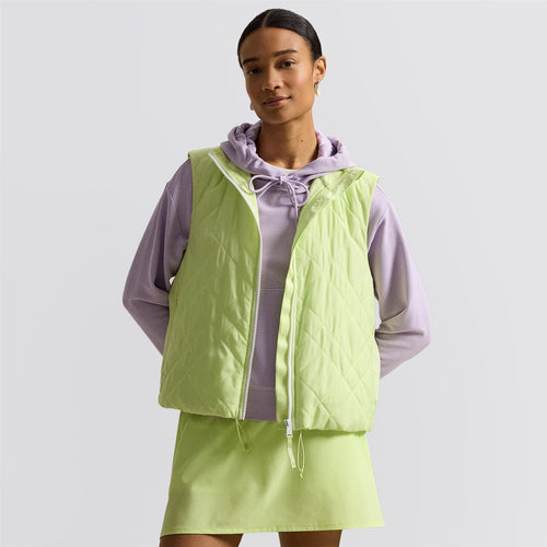 RLX Womens Full Zip Quilted Hybrid Vest Light Lime