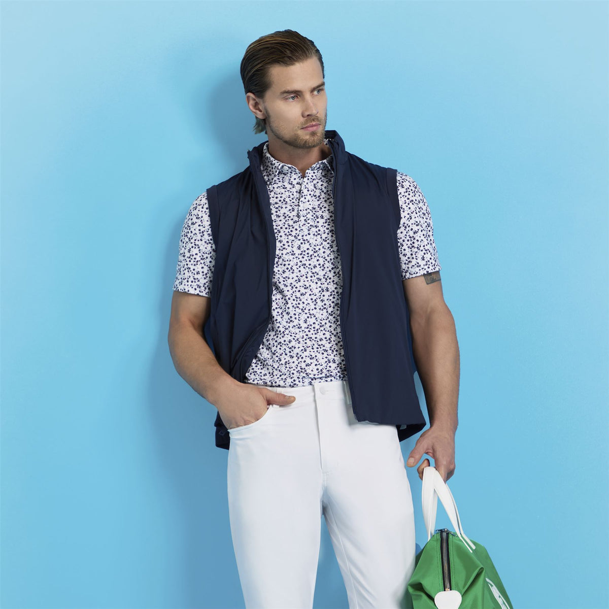 Garden Tech Stretch Jersey Polo Twilight