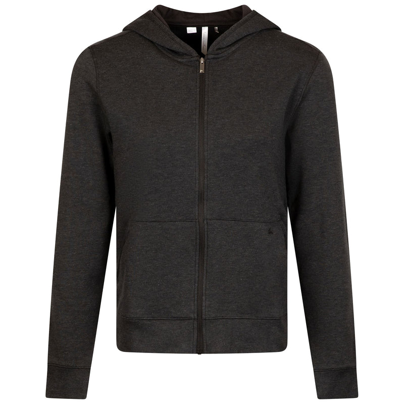 Womens Cloud Zip Hoodie Heather Black