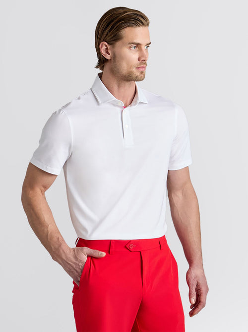 All Play Fine Stretch Pique Polo Snow
