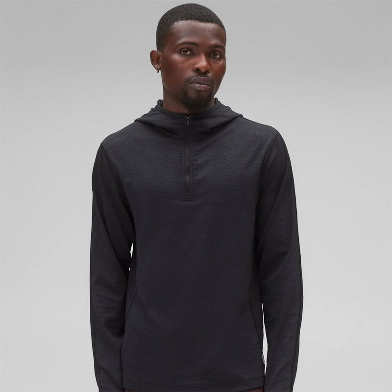 Knit Solotex Mesh Tiebreak Hoodie Black