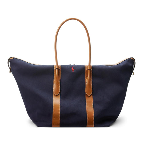 Womens XL Tote Bag Navy/Cuoio - AW24