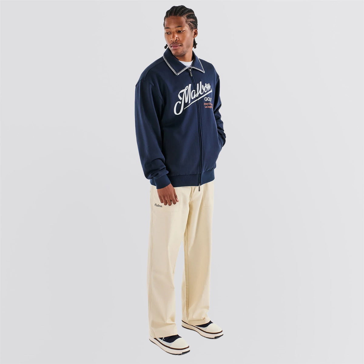 Maxwell Full Zip Sweater Navy