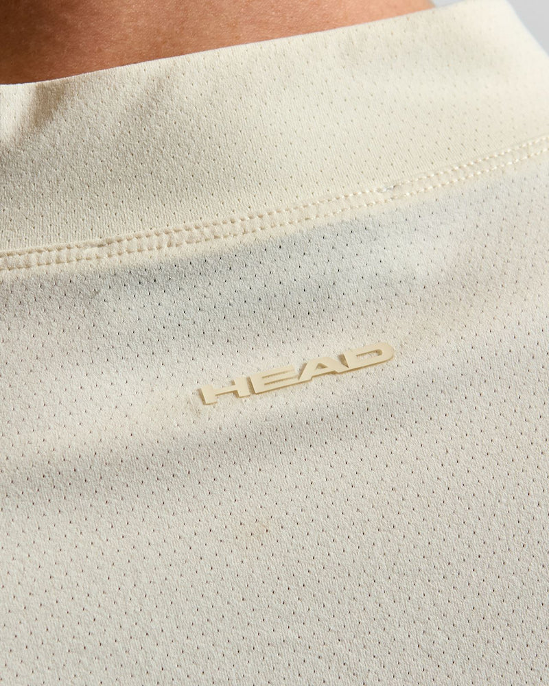Mock Neck T-Shirt Cream