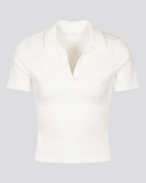 Womens Moveknit V-Neck Polo White