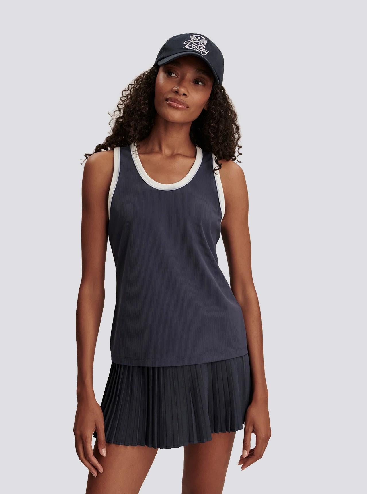 Womens Tegan Performance Tank Blue Nights