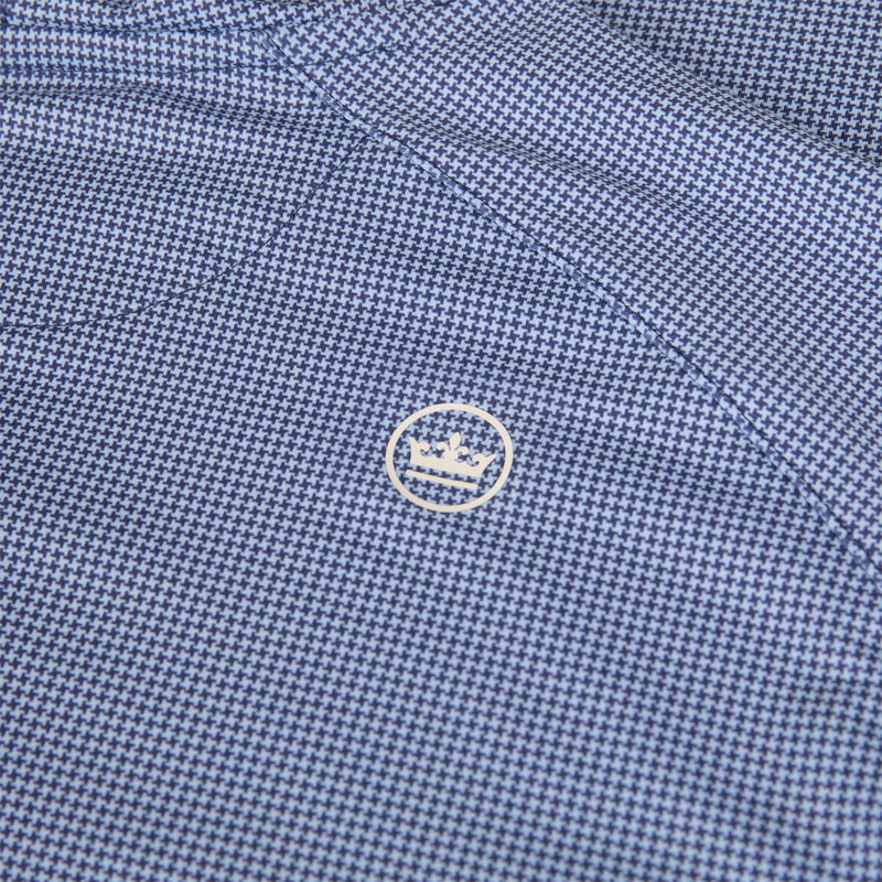 Pine Houndstooth Performance Hoodie Sport Navy