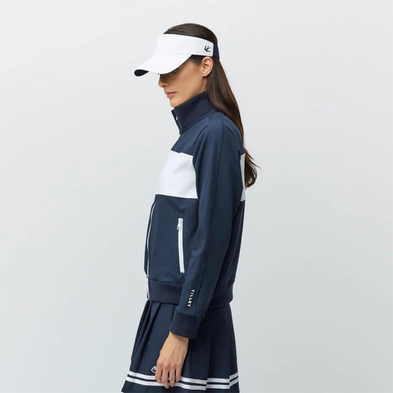 Womens Warm Up Jacket Navy/White