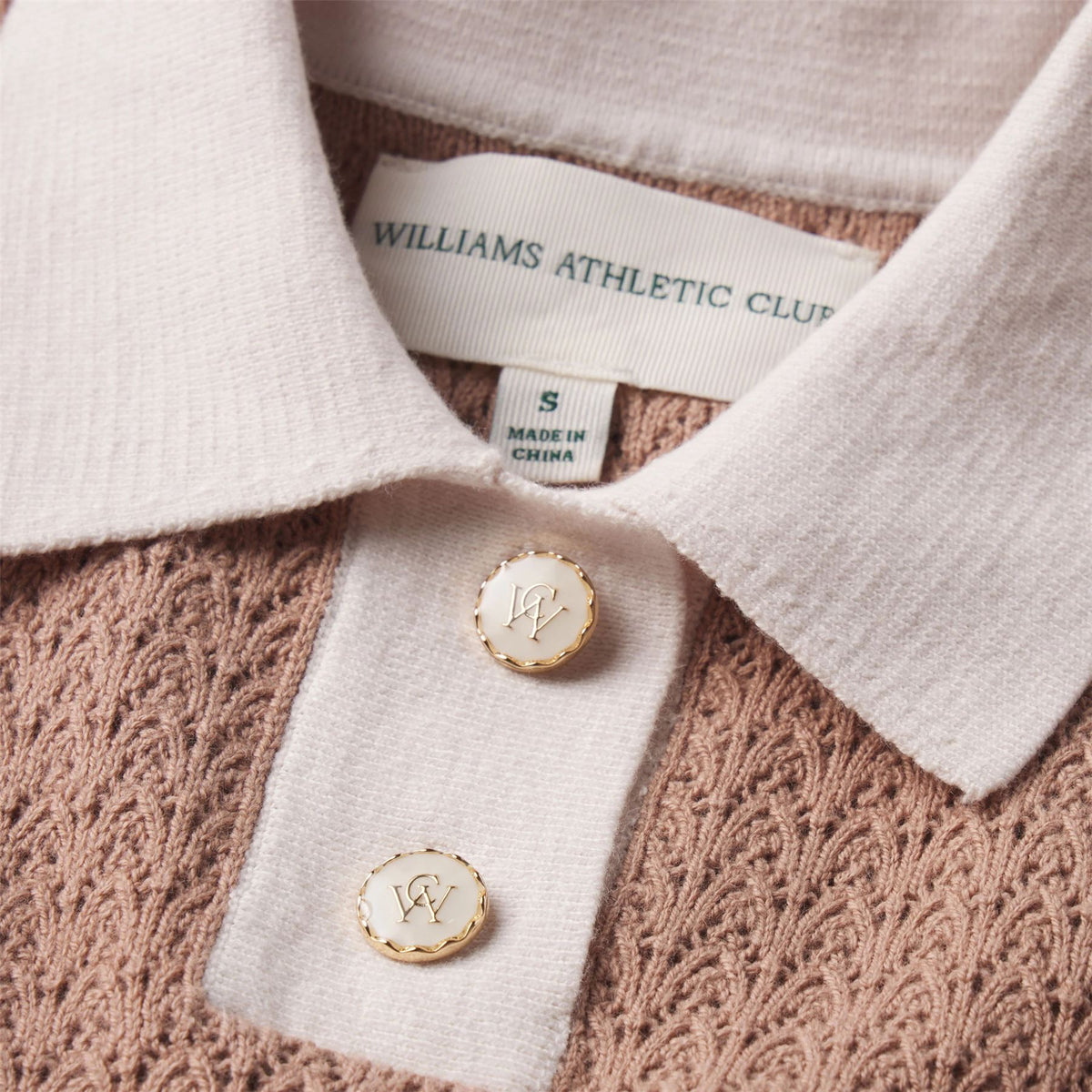 Womens Christy Polo Sand/Pinky White