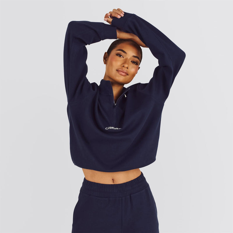 Womens Cleo Half Zip Sweatshirt Navy