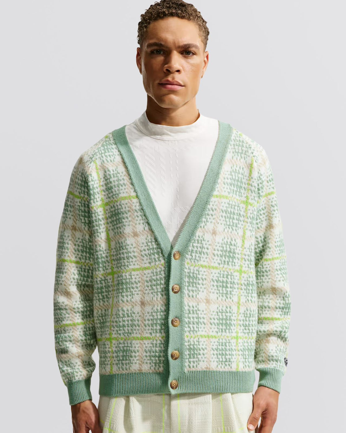Tartan Loose Cardigan Steam