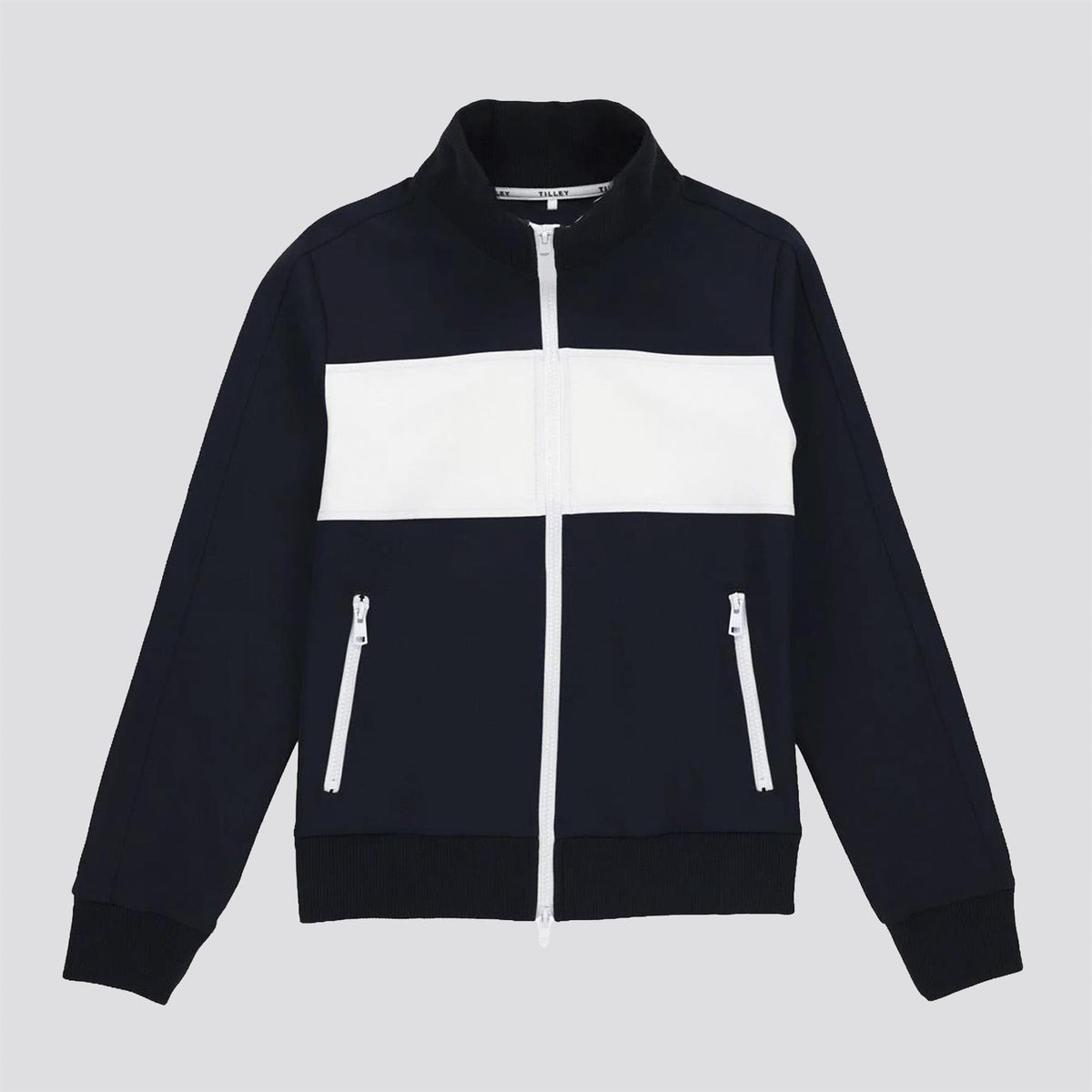 Womens Warm Up Jacket Navy/White
