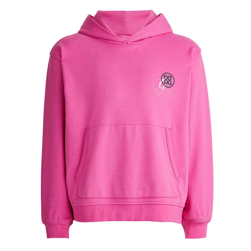 G04 Unisex Oversized French Terry Hoodie Day Glo Pink - AW23