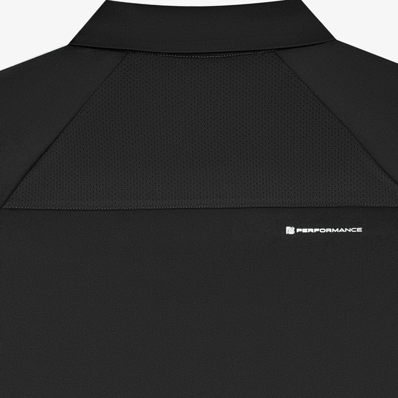 Performance Zip Raglan Polo Black