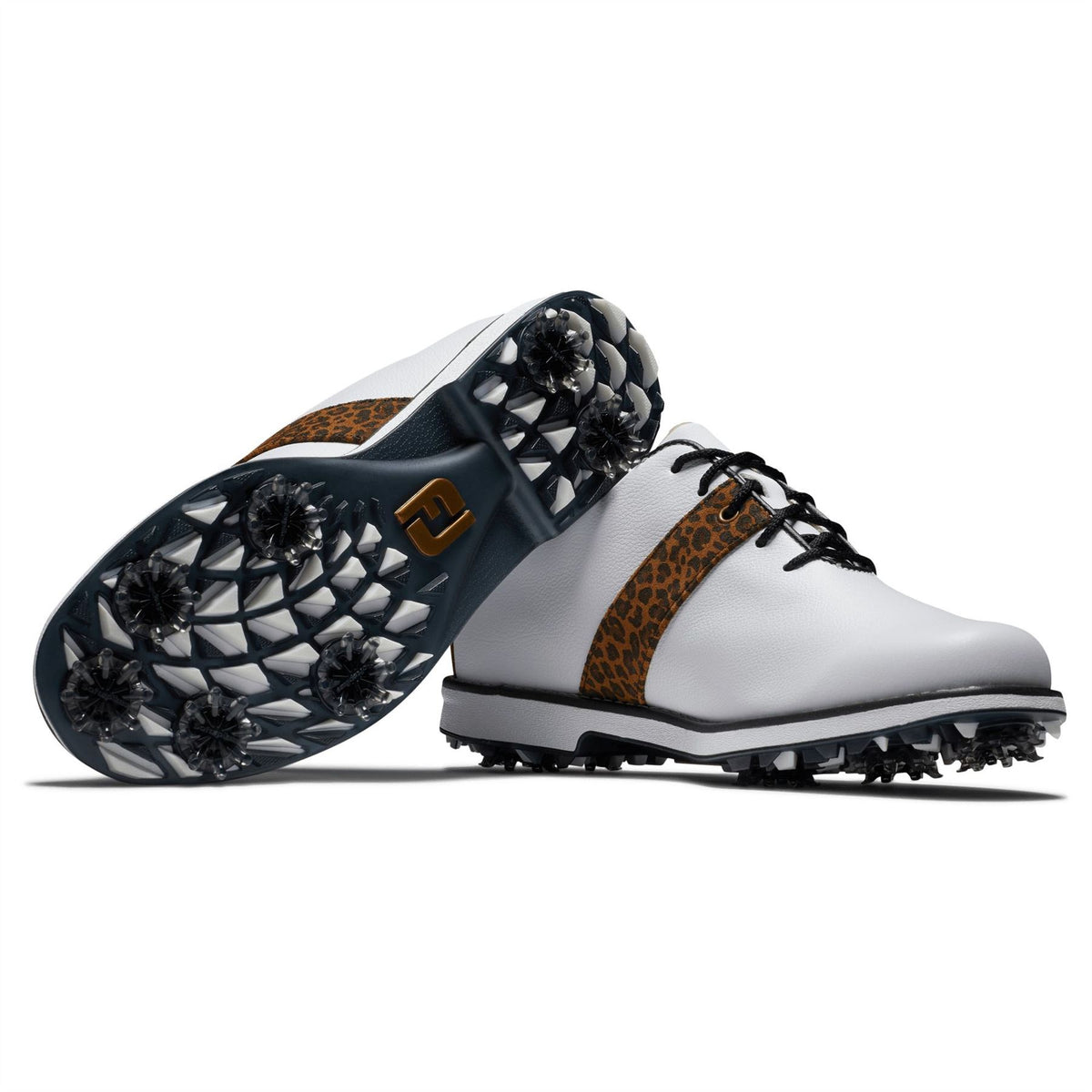 Womens Premiere Saddle DJ Golf Shoes White/Multi/White