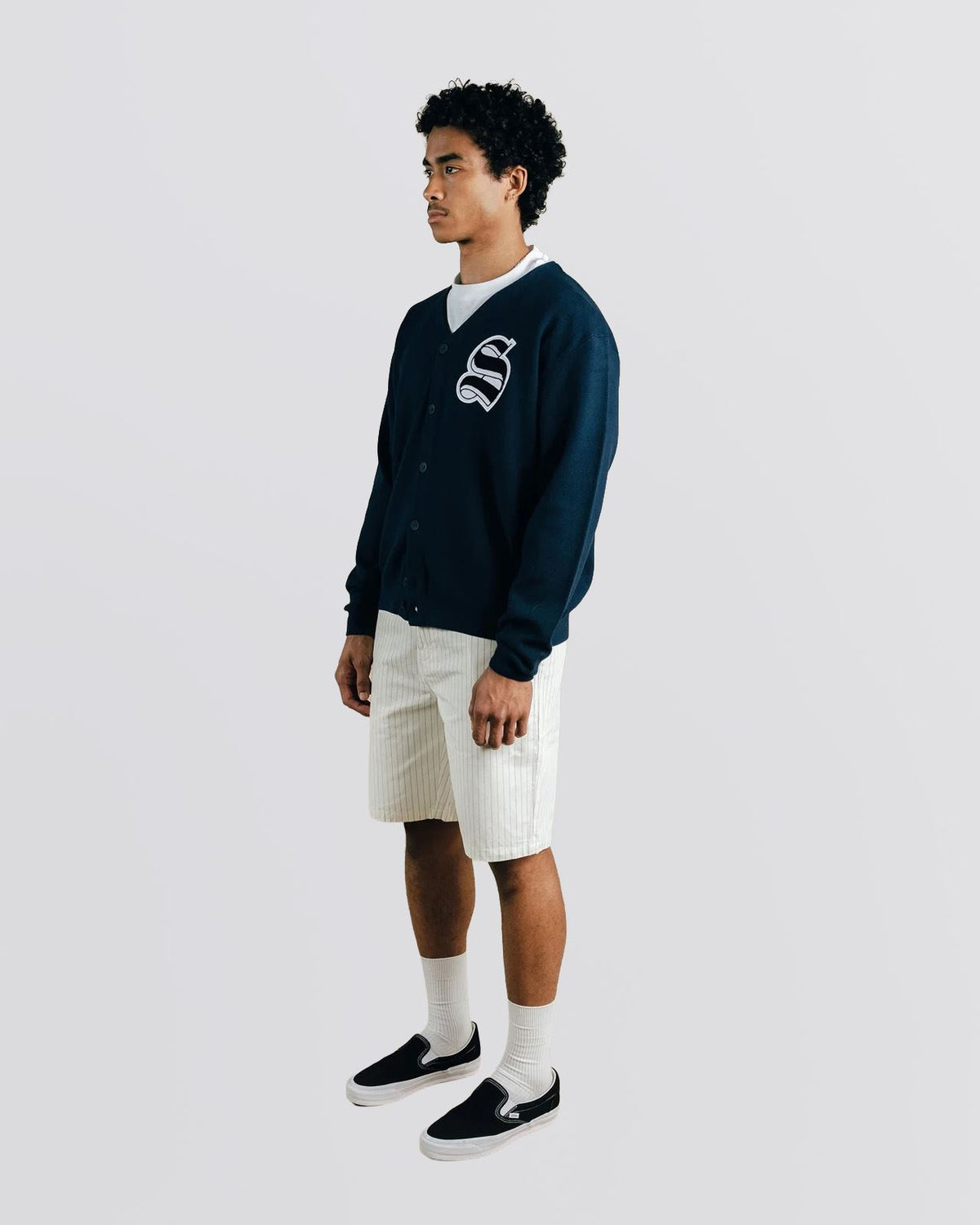 Evander Knit Cardigan Sweater Midnight