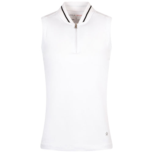 The Maddie Sleeveless Polo White