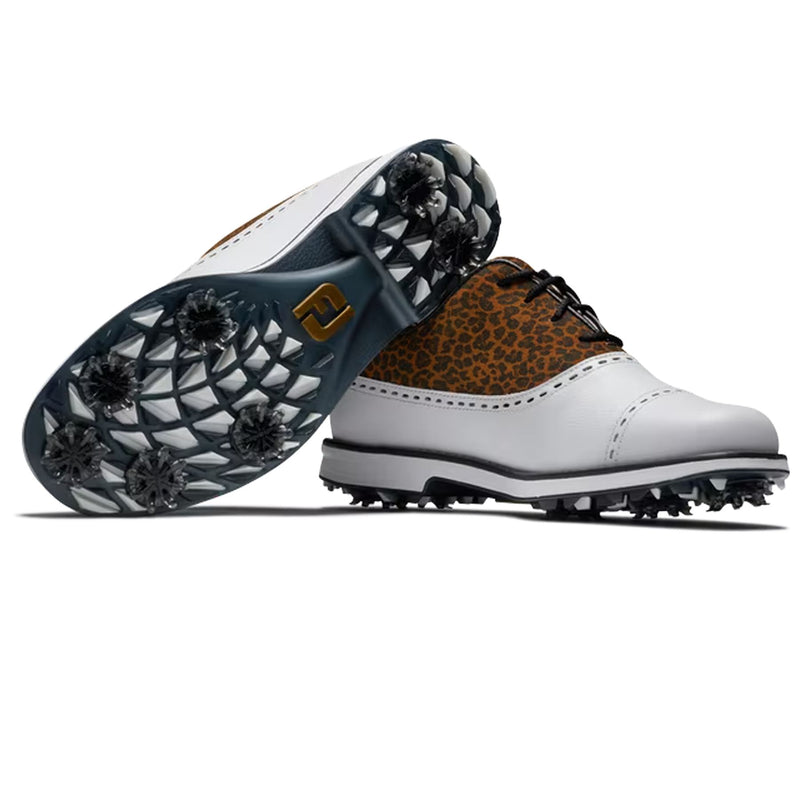 Womens Premiere Cap Toe DJ Golf Shoes White/Multi/White