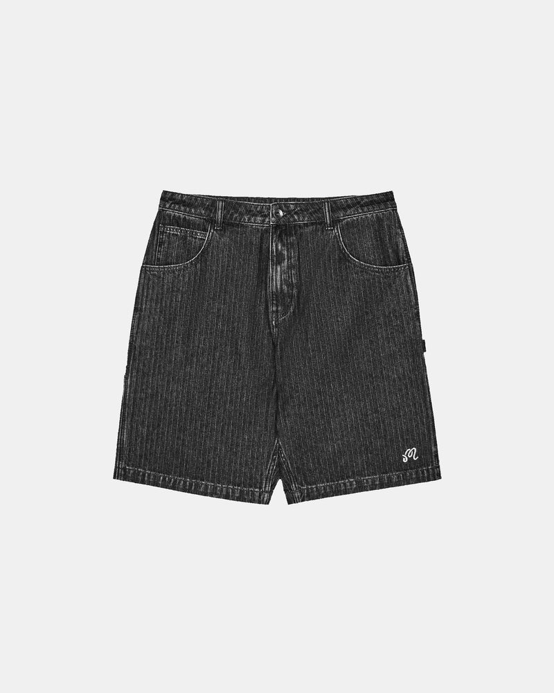 Foreman Shorts Black Stone Washed Denim